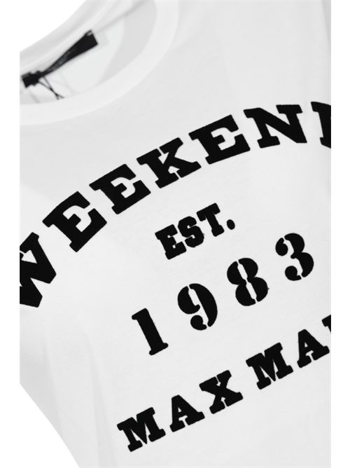 T-shirt WKDTENUE in cotone con stampa grafica Bianco WEEKEND MAX MARA | 2615971051600006